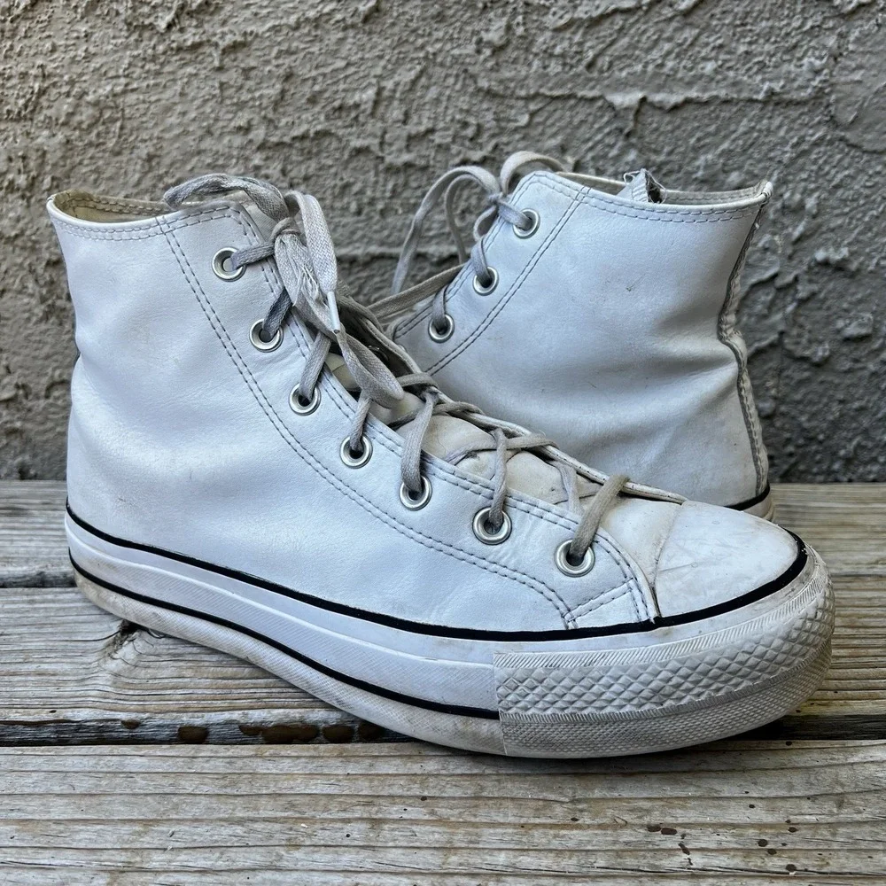 Converse Shoes Men Size 11 Chuck Taylor All Star High Top Sneakers White Leather